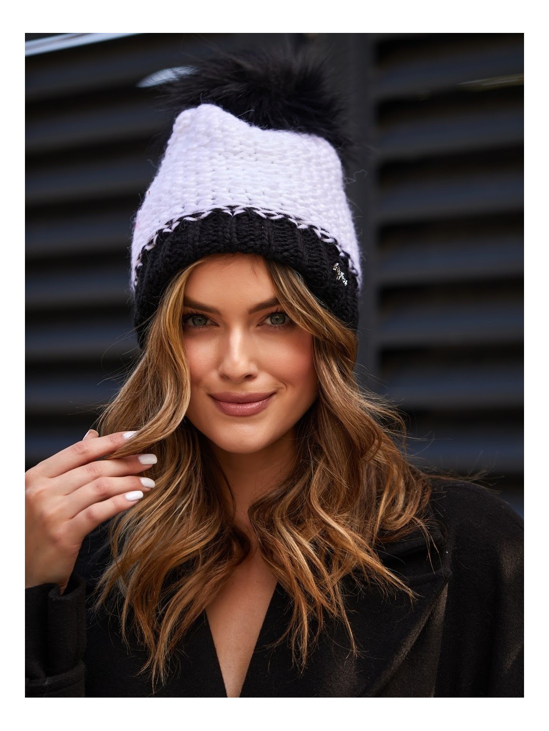 White winter hat C6 - Online store - Boutique